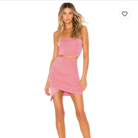 Pink Superdown strapless mini set size S - Picture 2 of 5